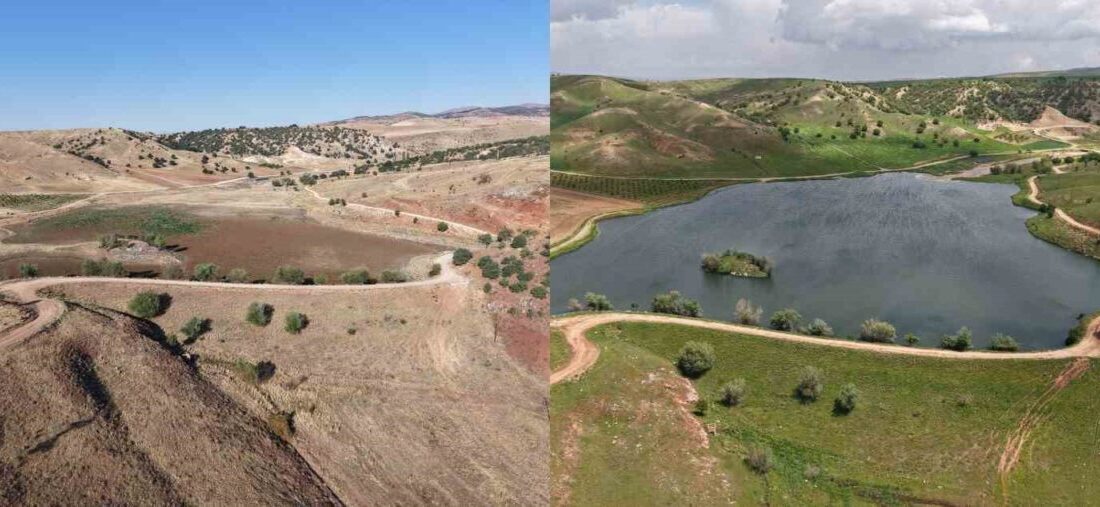 Kırıkkale’de geçen yıl kuraklık nedeniyle su seviyesi düşen göletler, bu