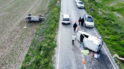 Çorum’un Alaca ilçesinde aynı noktada meydana gelen iki farklı trafik