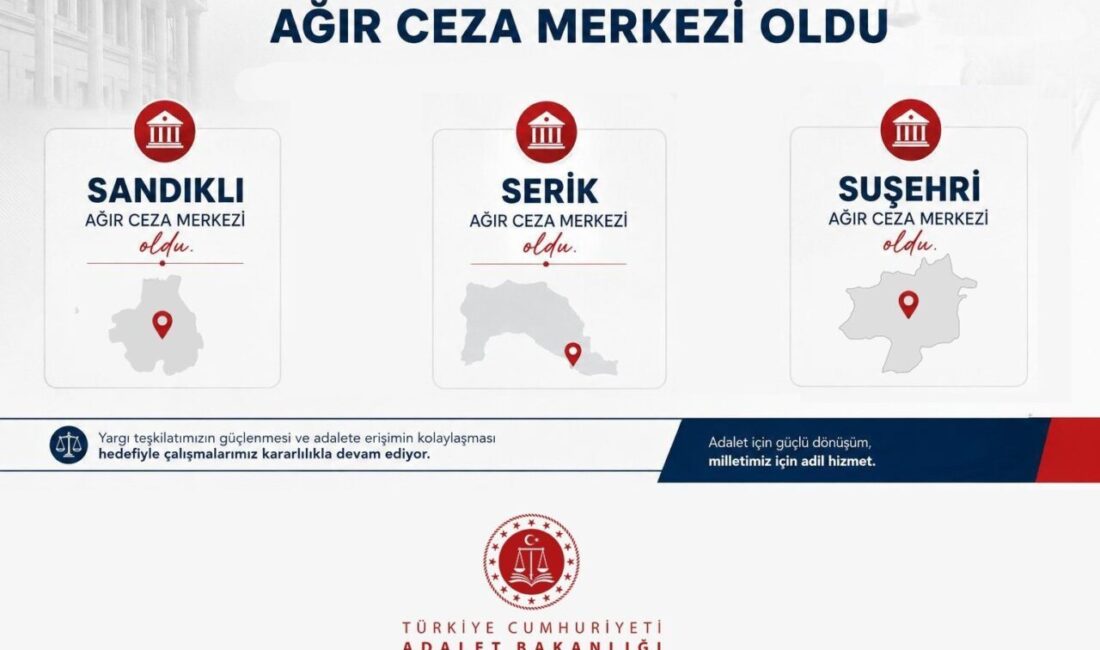 Adalet Bakanı Akın Gürlek, Sandıklı, Serik ve Suşehri ilçelerinde Ağır