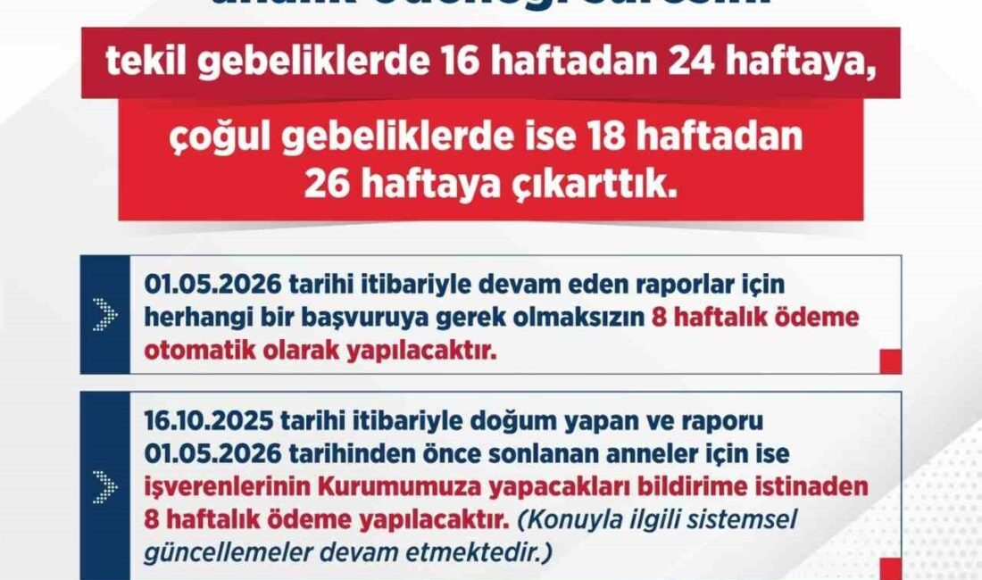 Çalışma ve Sosyal Güvenlik Bakanı Vedat Işıkhan, doğum izninin 16