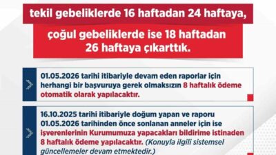 Çalışma ve Sosyal Güvenlik Bakanı Vedat Işıkhan, doğum izninin 16