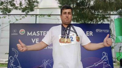 İzmir’de düzenlenen Türkiye Masterler Atmalar ve Mesafeler Şampiyonası’nda Balıkesirli vetaran