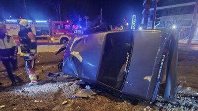 Balıkesir’in Bandırma ilçesinde meydana gelen trafik kazasında ekipler tarafından bulunduğu
