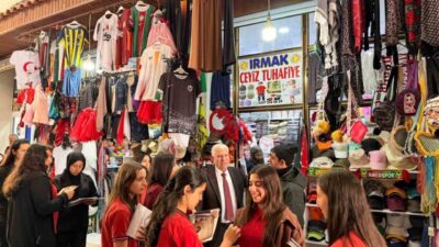 Diyarbakır’ın Çermik İlçe Belediye Başkanı Şehmus Karamehmetoğlu, vatandaşları broşür dağıtarak,