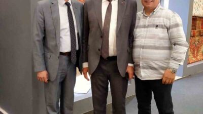 Babadağ Belediye Başkanı Murat Kumral, HOMETEX Fuarı’nda stant açan Babadağlı