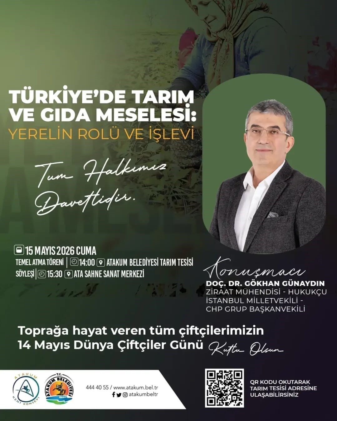 Samsun’un Atakum Belediyesi tarafından hayata geçirilecek olan Tarım Tesisi’nin temel