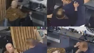 Mersin’in Anamur ilçesinde bir berberde tıraş olan daha önceden tartıştığı