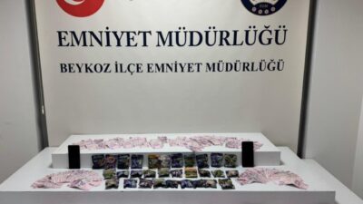 Beykoz’da gerçekleştirilen narkotik operasyonunda durdurulan şüpheli bir aracın gizli bölmelerinden