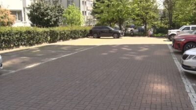 Beylikdüzü’nde sokak köpeklerinin saldırısına uğrayan vatandaşın o anları güvenlik kamerasına