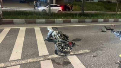 Bilecik’te otomobilin çarptığı motosikletin sürücüsü ağır yaralandı. Kaza, Bilecik-Osmaneli karayolu