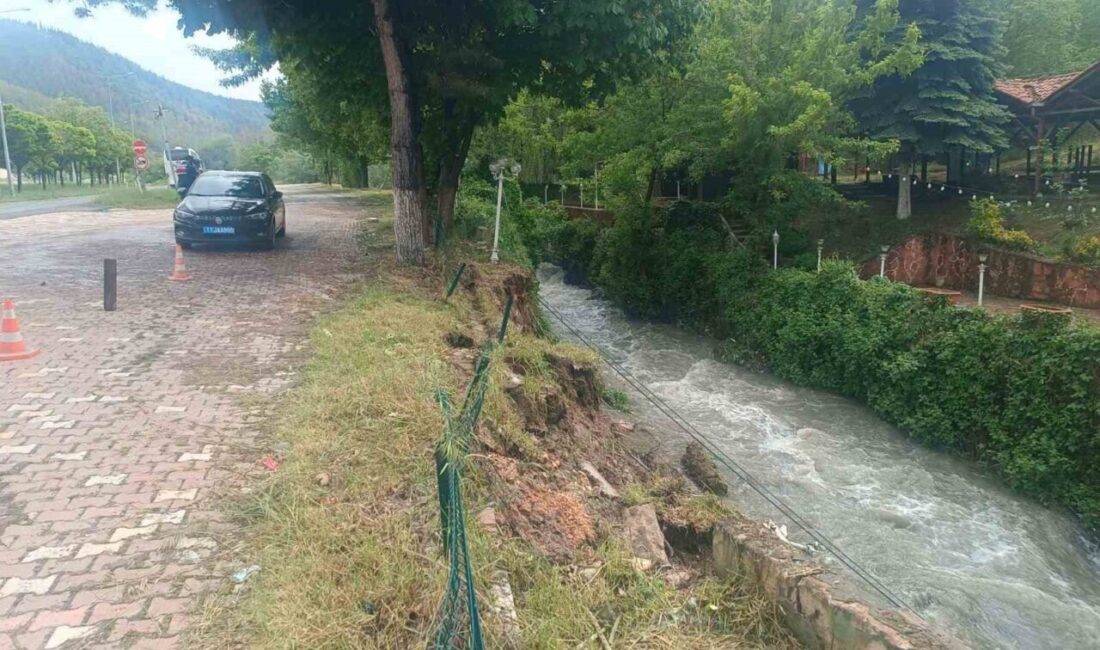Bilecik’te bir işletmede istinat duvarının çökmesi sonucu toprak kayması meydana