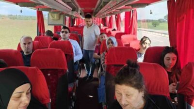 Bilecik’te şehirlerarası bir yolcu otobüsünde jandarma trafik ekiplerince sivil denetim