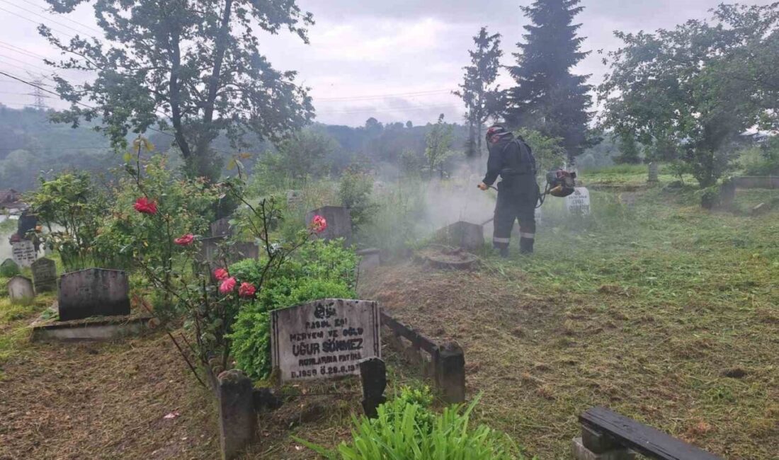 DÜZCE(İHA) – Düzce’nin Boğaziçi Beldesinde park ve bahçeler ile mezarlıklarda