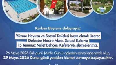 Kurban Bayramı dolayısıyla Buharkent Belediyesi sosyal tesislerinde kısa süreli düzenlemeye