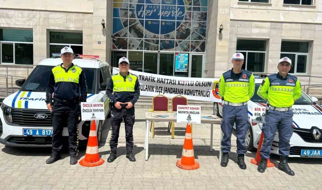Muş’un Bulanık ilçesinde “3-9 Mayıs Trafik Haftası” kapsamında trafik güvenliği