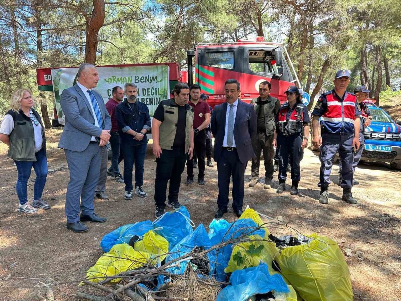 Burhaniye ilçesinde, havaların ısınmaya başlaması ile birlikte Orman İşletme Şefliğince