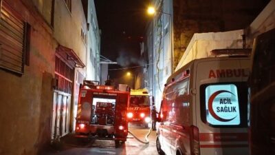 Bursa’nın Osmangazi ilçesinde bulunan bir tekstil atölyesinde çıkan yangın, itfaiye