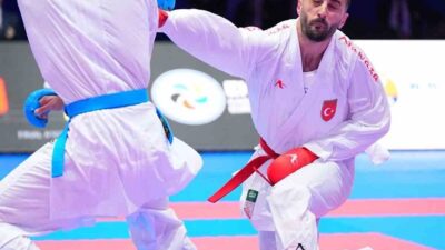 Almanya’da devam eden Büyükler Avrupa Karate Şampiyonası’nda milli sporcu Uğur