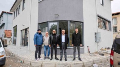 Çameli Belediyesi tarafından yapımı sürdürülen yöresel ekmek fırınında çalışmalar tamamlanma