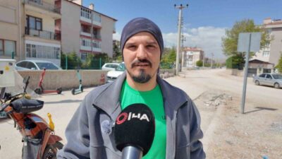 Konya’da yol kenarına düşen buzdolabı görenleri şaşırttı. Buzdolabını gören kurye