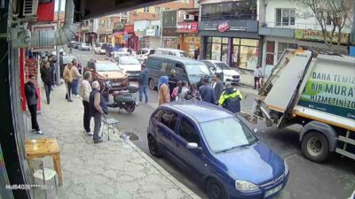 Tekirdağ’ın Muratlı ilçesinde hafif ticari aracın çöp toplama kamyonuna arkadan
