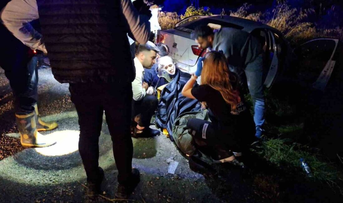 Çorum’un İskilip ilçesinde iki otomobilin çarpışması neticesinde meydana gelen trafik