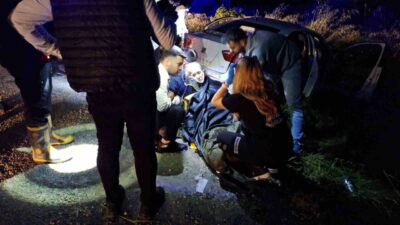 Çorum’un İskilip ilçesinde iki otomobilin çarpışması neticesinde meydana gelen trafik