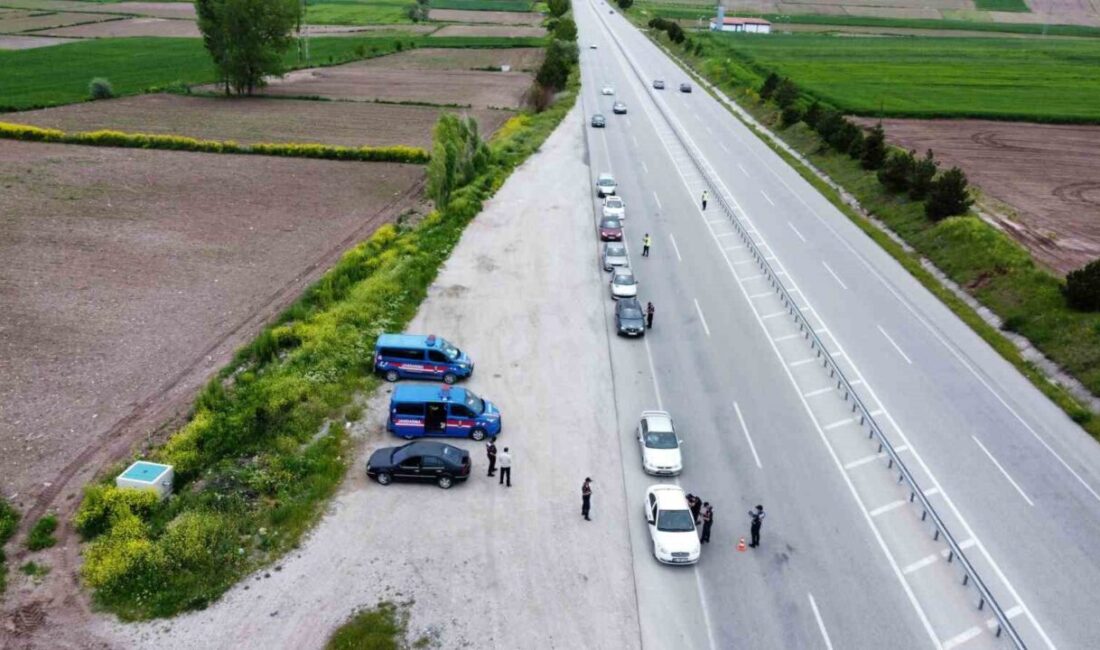 Çorum’un Alaca ilçesinde Kurban Bayramı dolayısıyla denetimlerini sürdüren jandarma ekipleri,