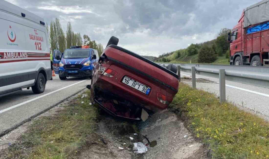 Çorum’da otomobilin yoldan çıkarak takla atması sonucu meydana gelen kazada