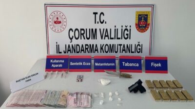 Çorum’da jandarma ekipleri tarafından düzenlenen uyuşturucu operasyonunda gözaltına alınan 6