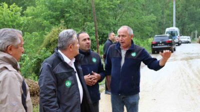 Düzce’nin Cumayeri ilçesinde etkili olan yoğun yağışların ardından harekete geçen
