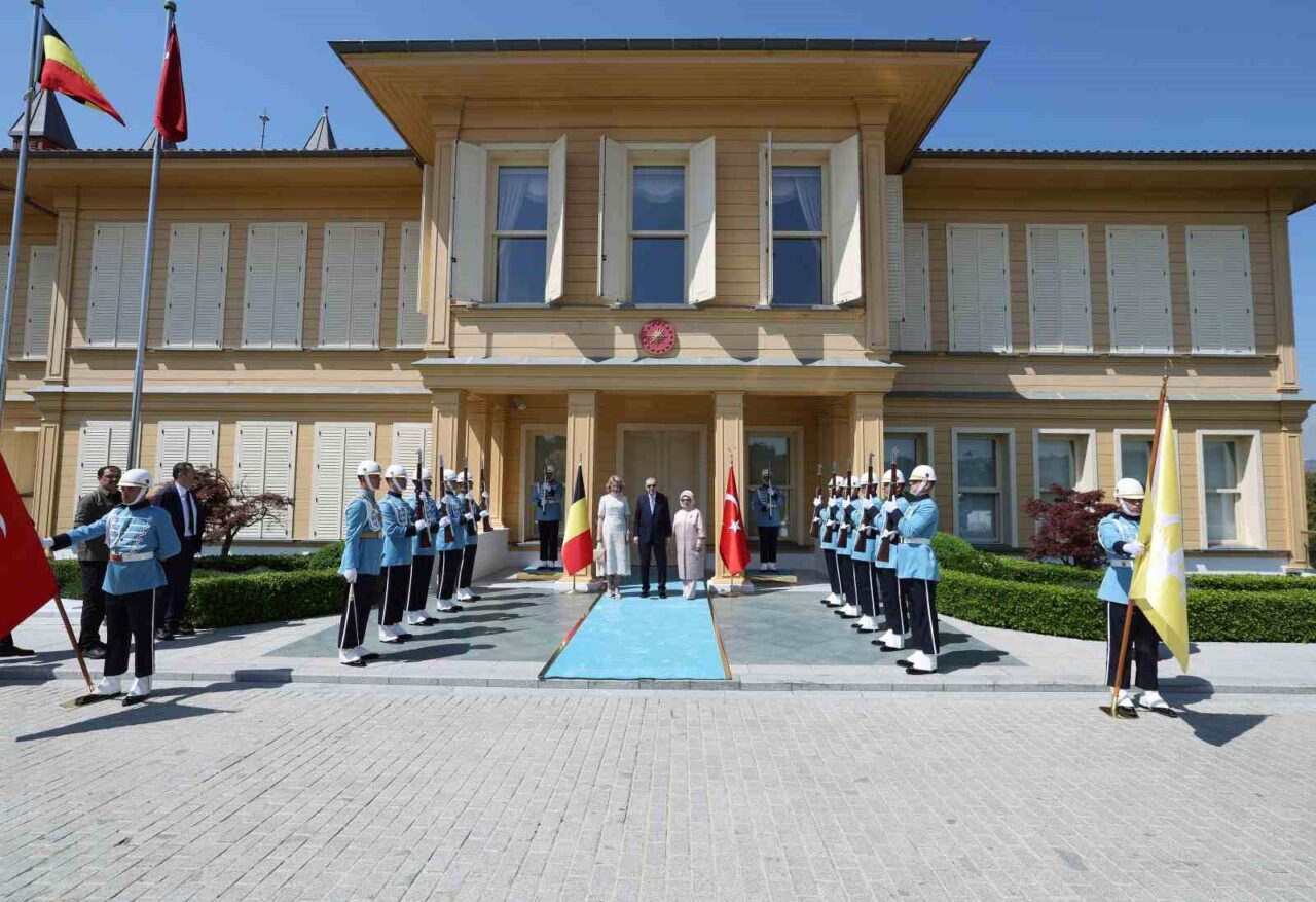 Cumhurbaşkanı Recep Tayyip Erdoğan, Belçika Kraliçesi Mathilde ile Vahdettin Köşkü’nde