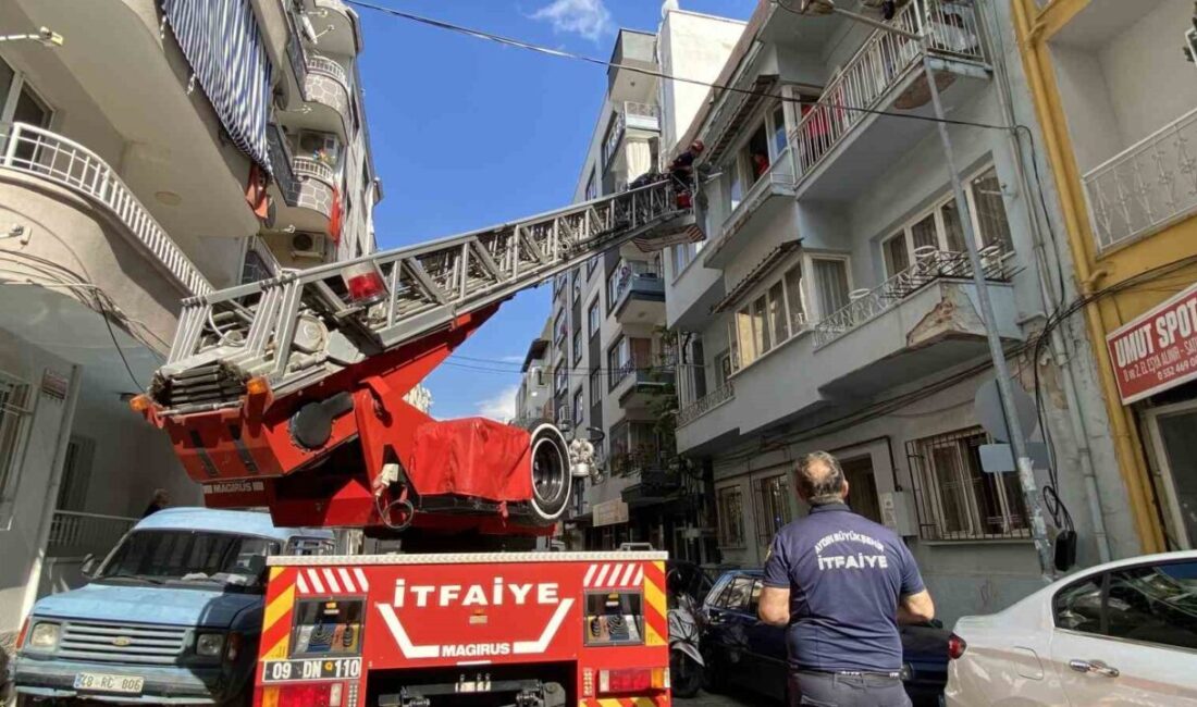 Aydın’ın Efeler ilçesinde rahatsızlanan yaşlı adam, apartmanın dar merdivenleri nedeniyle