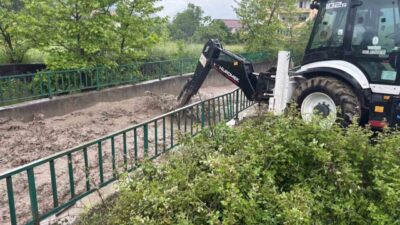 Karabük’ün Yenice ilçesine bağlı Bağbaşı köyü Dabazlar Mahallesi’nde kuvvetli yağışların