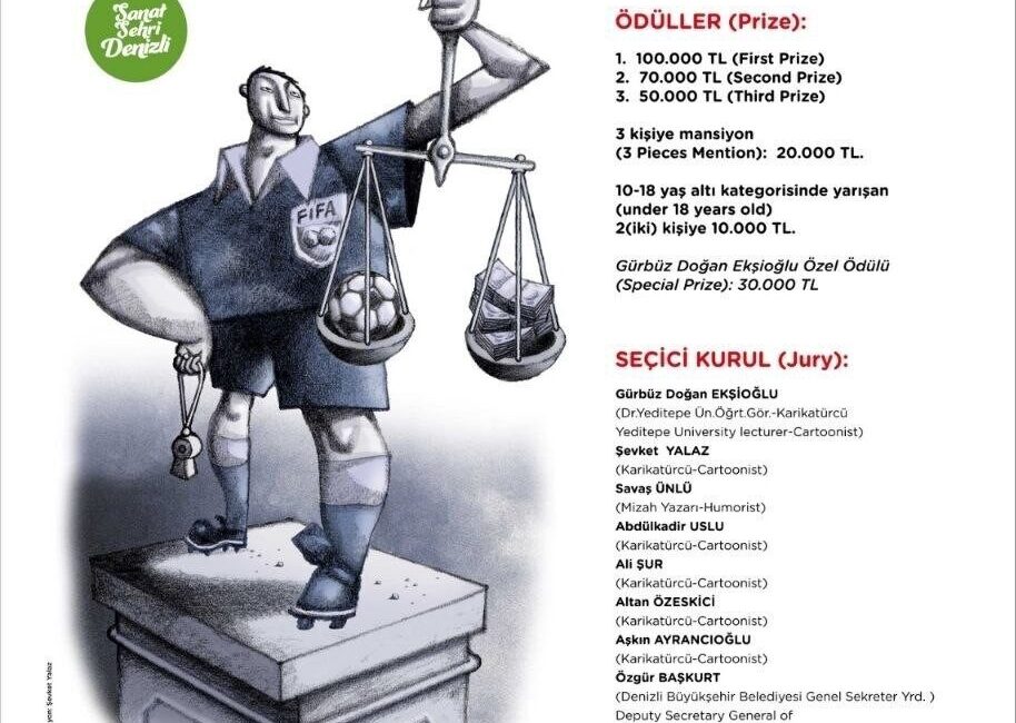 Denizli Büyükşehir Belediyesi’nin bu yıl altıncısını düzenlediği Uluslararası Karikatür Yarışması’na