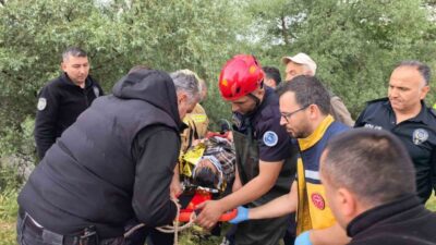 Bursa’nın İnegöl ilçesinde Bedre Deresi’ne kapılan genç, ekiplerin müdahalesiyle boğulmaktan