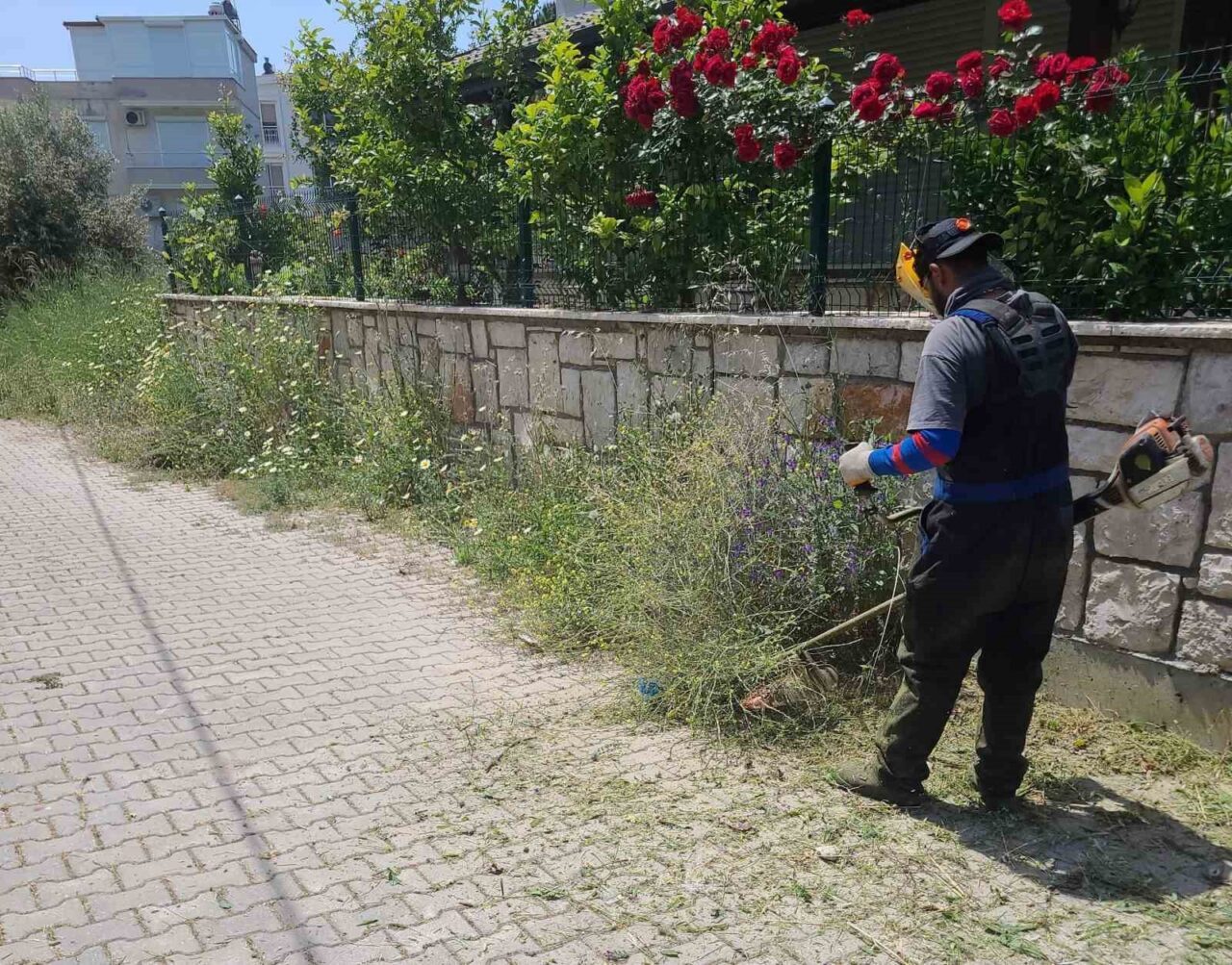 Didim Belediyesi Park ve Bahçeler Müdürlüğü ekipleri, ilçe genelinde yeşil