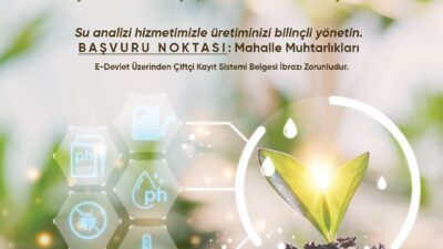 Didim Belediyesi, çiftçilere yönelik başlattığı proje kapsamında su analiz hizmeti