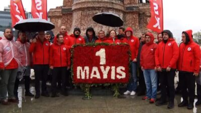 DİSK üyeleri, 1 Mayıs Emek ve Dayanışma Günü dolayısıyla Taksim