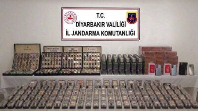 Diyarbakır’da yapılan operasyonlarda çok sayıda gümrük kaçağı ürün ele geçirilirken,