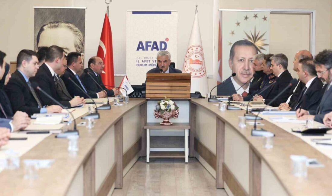 DÜZCE (İHA) – Düzce’de, İl Afet ve Acil Durum Koordinasyon