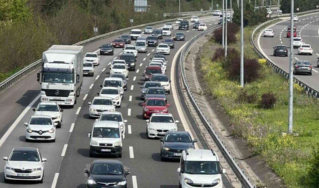 Düzce’de trafiğe kayıtlı araç sayısı Nisan 2026 sonu itibarıyla 164