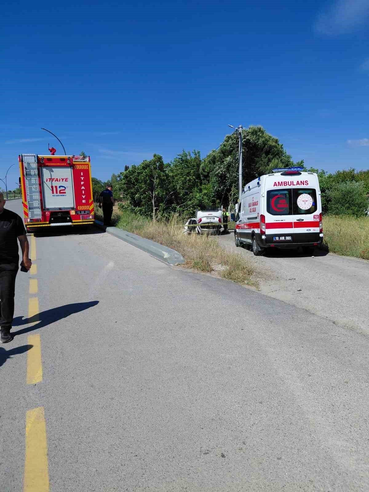 Balıkesir’in Edremit ilçesinde sabah saatlerinde meydana gelen tek taraflı trafik