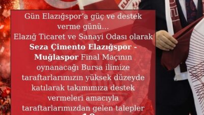 Elazığ Ticaret ve Sanayi Odası Başkanı İdris Alan, Bursa’da oynanacak