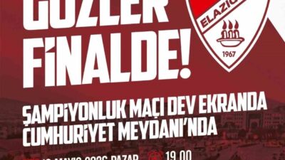 Elazığspor-Muğlaspor maçı Elazığ’da dev ekran kurulacak. Elazğspor’un Nesine 2. Lig