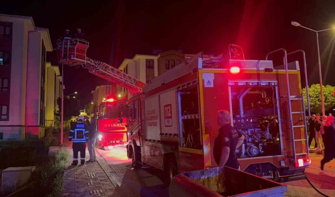 Elazığ’da bir apartmanın bodrum katında çıkan yangında, dumandan etkilenen 1’i