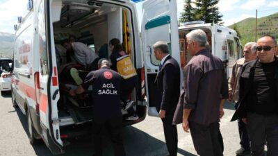 Elazığ’da sürücüsünün direksiyon hakimiyetini kaybettiği otomobil, aydınlatma direğine çarptı. Kazada