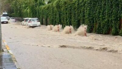 Meteoroloji tarafından uyarı yapılan Elazığ’da sağanak yağış etkili oldu. Yağışla