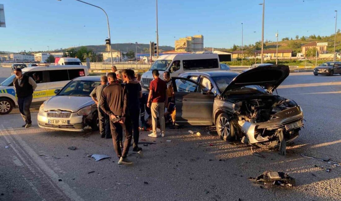 Elazığ’da cip ile otomobilin çarpışması sonucu meydana gelen trafik kazasında