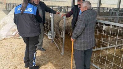 Çankırı’da polis ekipleri, Kurban Bayramı öncesi hayvan pazarında vatandaşları sahte